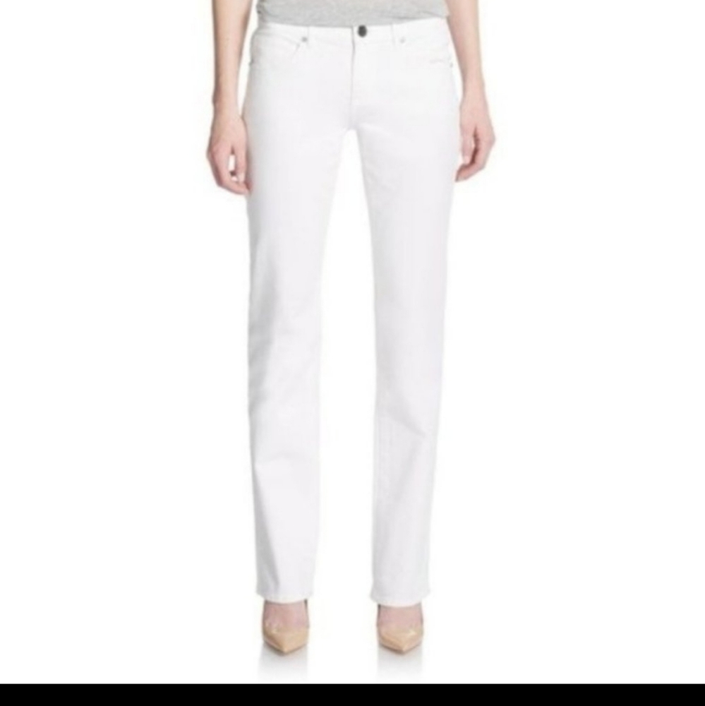Elie Tahari Adena Straight Leg Jeans - Size 6 - White Jeans, Mid-Rise, Straight
